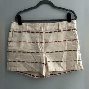 Loft Outlet off white linen shorts, size 12